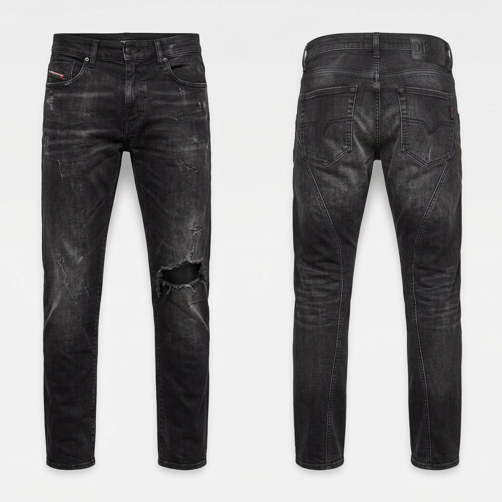 Diesel - Ripped Slim Fit Jeans
